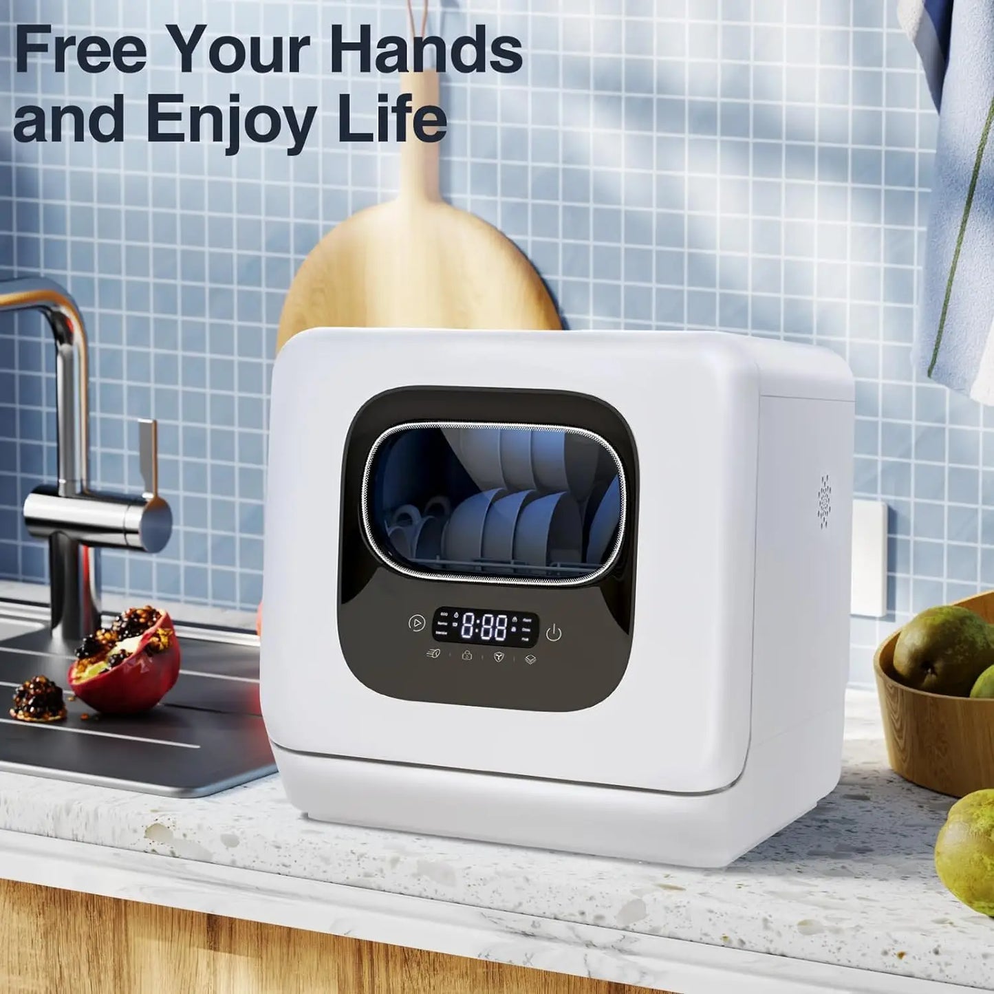 DishWave Pro 360° Compact Dishwasher Countertop Dishwasher for Appartment