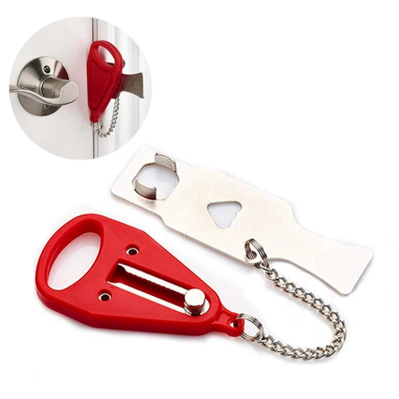 Portable Door Lock /Home,Hotel Room Anti TheftAre you looking for an extra layer of security for your home, hotel room, or travel accommodation? 
Introducing the Portable Door Lock Safety Latch, a compact and duPortable Door Lock /Home,Hotel  Room Anti Theft