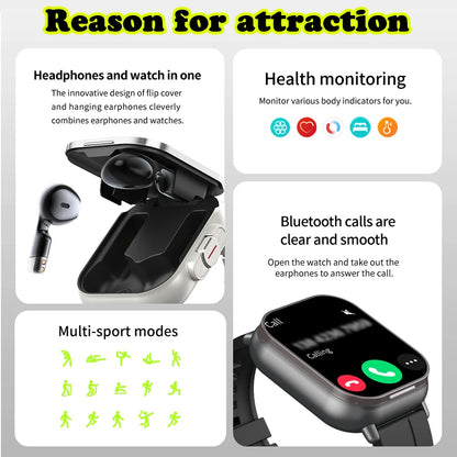 2 in 1 Smart Watch With Earphone